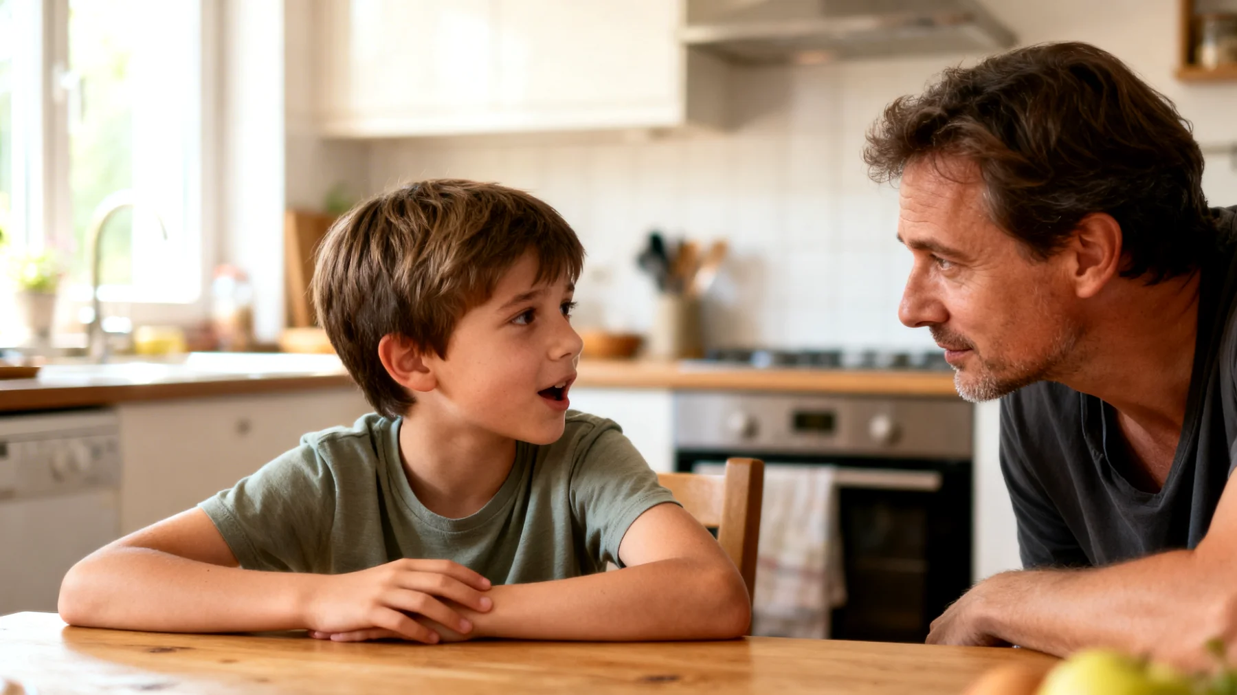 Die Eltern haben Schwierigkeiten, mit ihren Kindern einen echten emotionalen Dialog zu führen. Gespräche bleiben oft oberflächlich und beschränken sich auf alltägliche Themen wie Schule oder Aktivitäten, ohne dass Gefühle, Bedürfnisse oder innere Erfahrungen der Kinder wirklich Raum finden. Die Kinder lernen dadurch nicht, ihre Emotionen auszudrücken und zu benennen, was langfristig die emotionale Bindung und das gegenseitige Verständnis in der Familie schwächt."