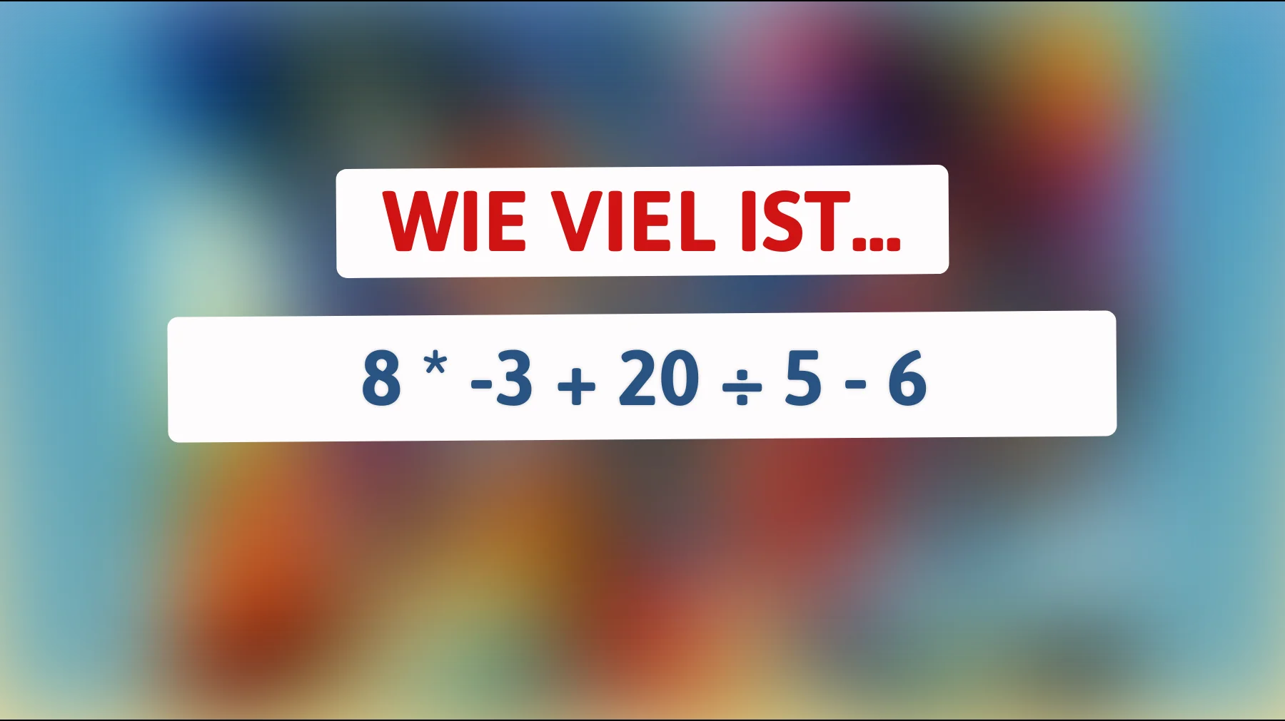Nur die Schlauesten lösen das im Kopf: schaffst du dieses einfache Mathe-Rätsel ohne Fehler?"