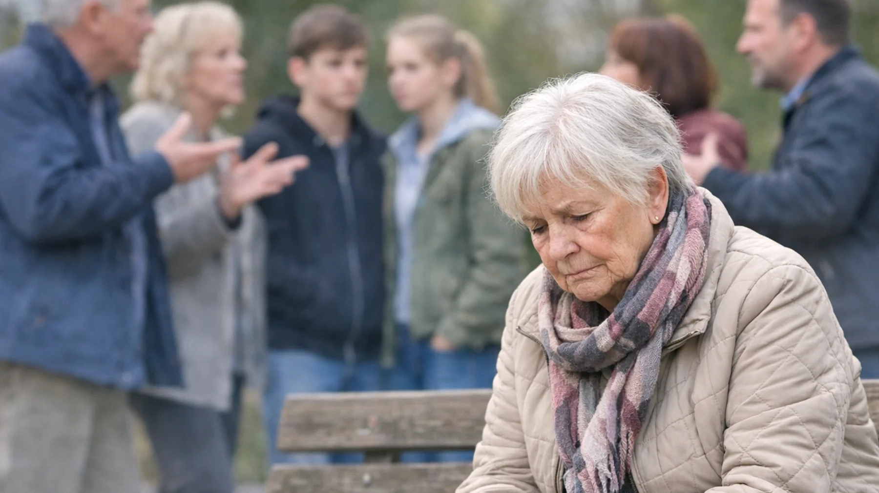Die Großmutter erlebt zunehmende Spannungen mit der erweiterten Familie – insbesondere mit den Eltern der Jugendlichen – über unterschiedliche Erziehungsvorstellungen und Wertvorstellungen. Sie fühlt sich in ihrer Rolle marginalisiert und kritisiert, wenn sie versucht, eine enge Beziehung zu ihren Enkeln aufzubauen. Die Jugendlichen geraten dabei in einen Loyalitätskonflikt zwischen der Großmutter und ihren Eltern."
