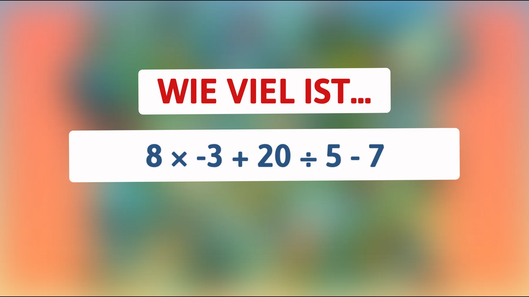 nur 1 von 50 löst dieses einfache mathe-rätsel richtig – schaffst du es ohne fehler?"