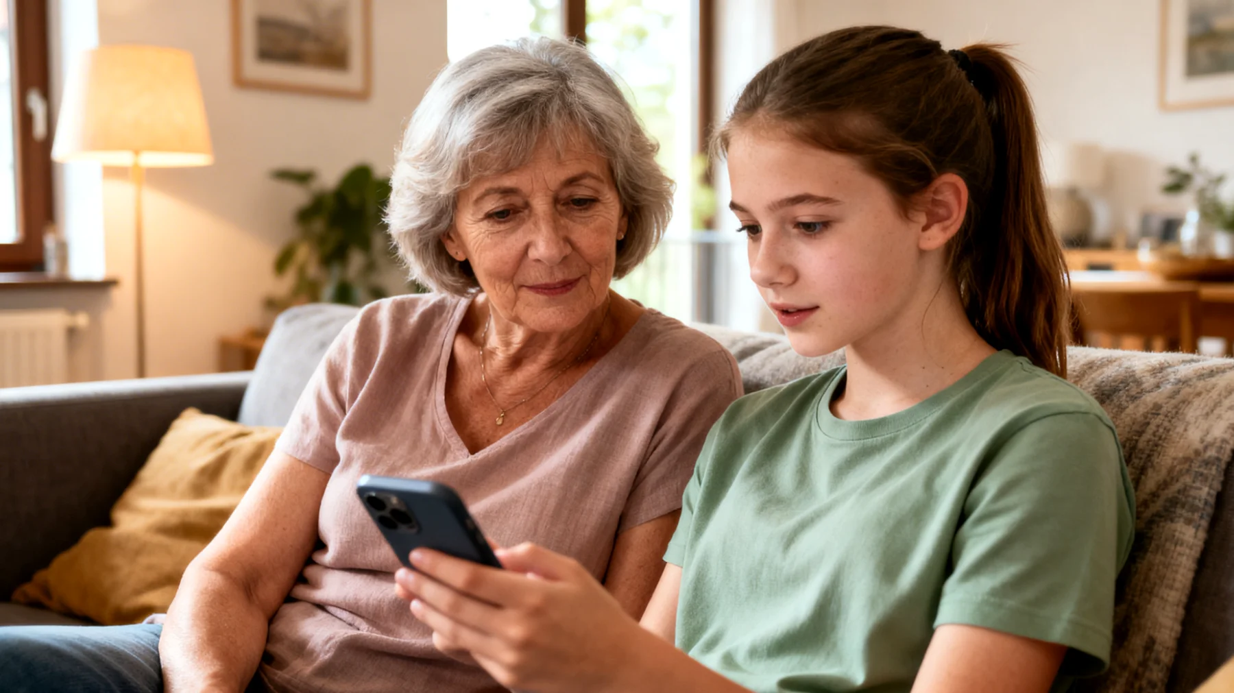 Die Großmutter bemerkt, dass ihr Enkelkind soziale Medien auf riskante und unkontrollierte Weise nutzt – es teilt persönliche Informationen mit Fremden, nimmt an gefährlichen Online-Challenges teil und ist zunehmend dem Einfluss unbekannter Personen ausgesetzt. Die Großmutter fühlt sich überfordert und weiß nicht, wie sie eingreifen soll, ohne das Vertrauen des Kindes zu verlieren oder als 'altmodisch' abgestempelt zu werden."