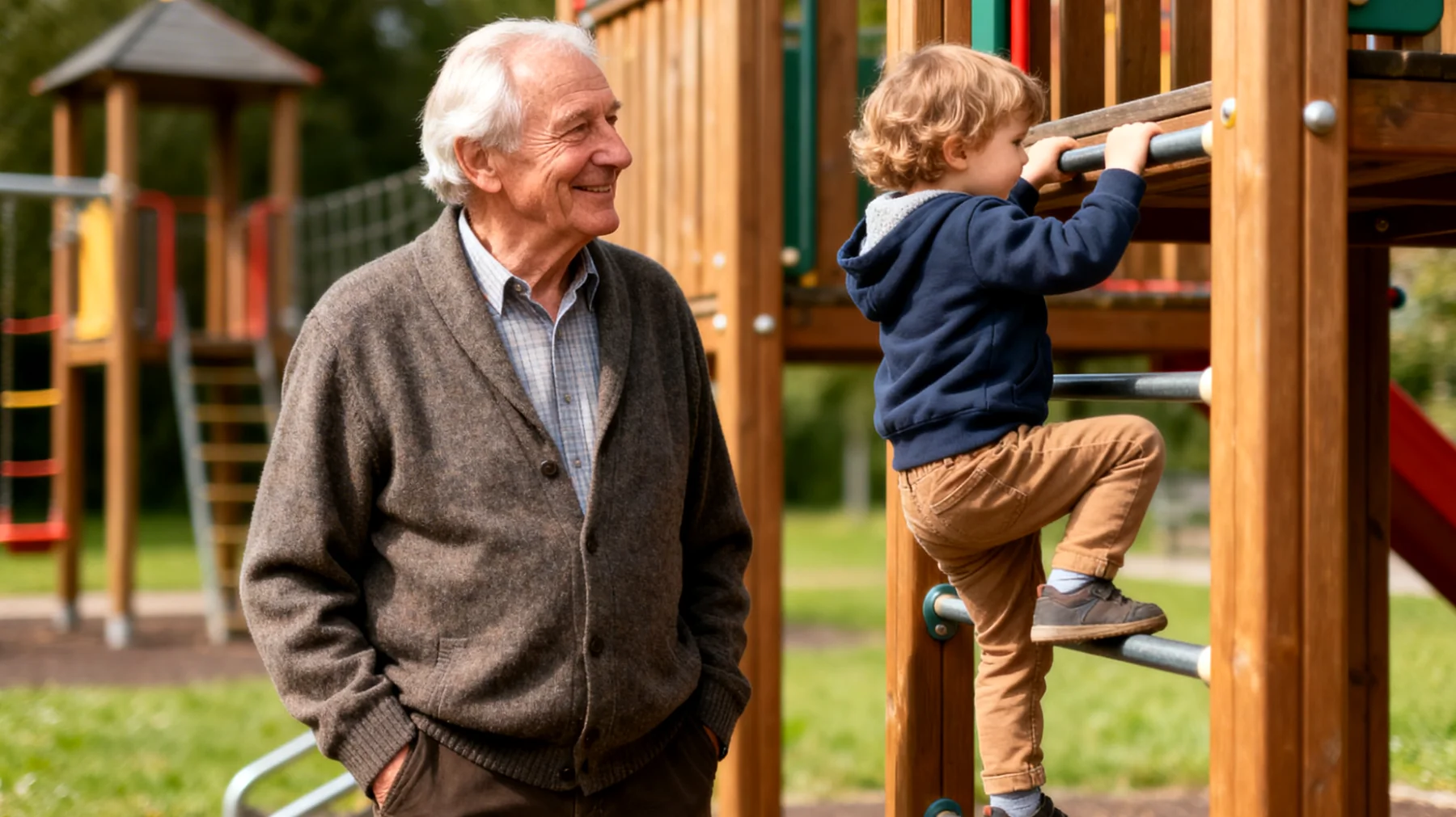 Der Großvater neigt dazu, seine Enkelkinder übermäßig zu beschützen, indem er ihnen jede Schwierigkeit aus dem Weg räumt, sie ständig beaufsichtigt und ihnen kaum erlaubt, selbstständig zu handeln oder eigene Erfahrungen zu machen. Dieses Verhalten, obwohl aus tiefer Zuneigung geboren, verhindert die natürliche Entwicklung der Autonomie und des Selbstvertrauens der Kinder."