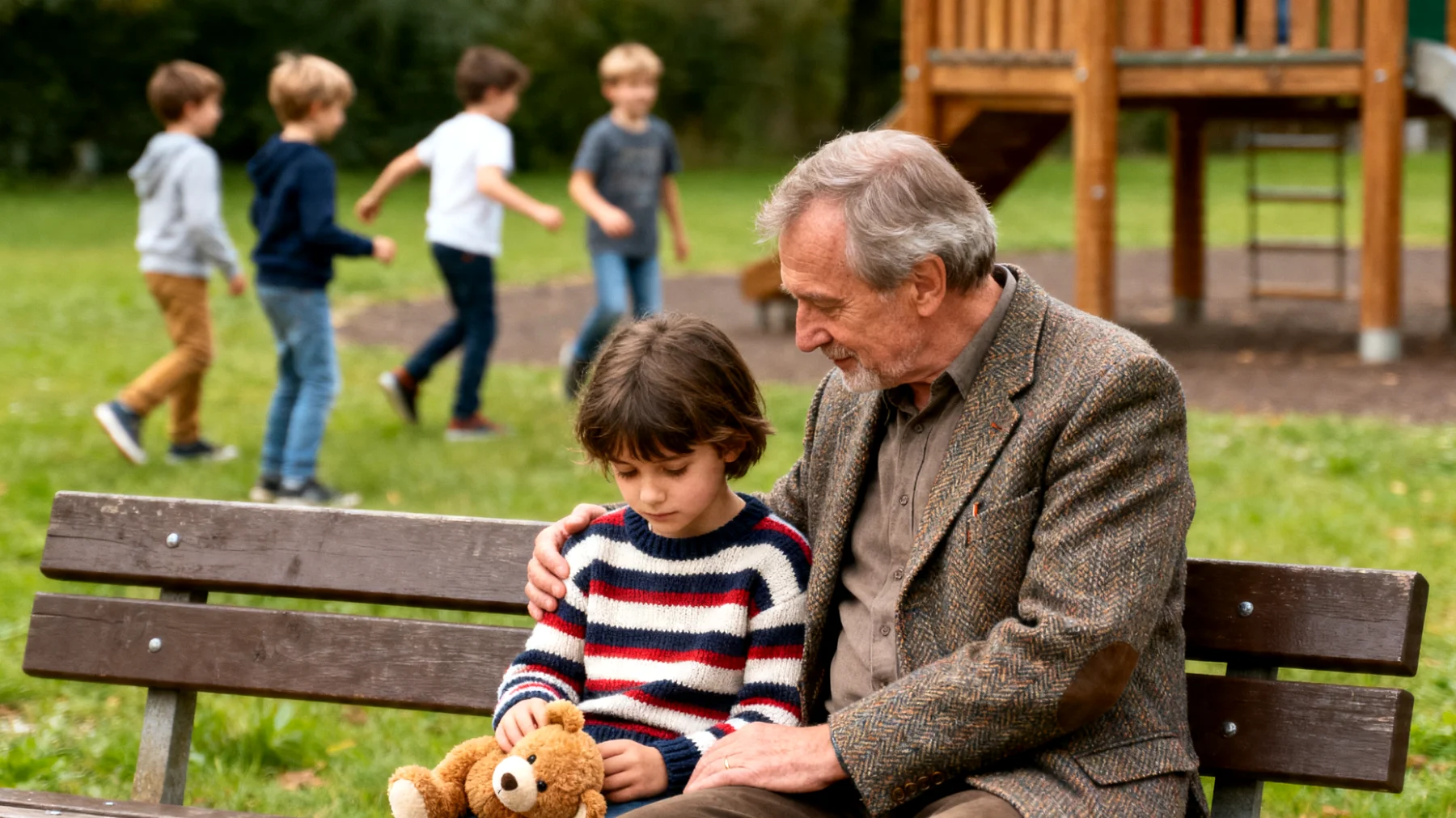 Der Großvater beobachtet mit wachsender Sorge, dass sein Enkelkind zunehmend in sich zurückgezogen wirkt, den Kontakt zu Gleichaltrigen meidet und lieber alleine spielt, anstatt an Gruppenaktivitäten teilzunehmen. Er weiß nicht, wie er das Kind ermutigen soll, ohne es unter Druck zu setzen oder seine Schüchternheit zu verstärken."