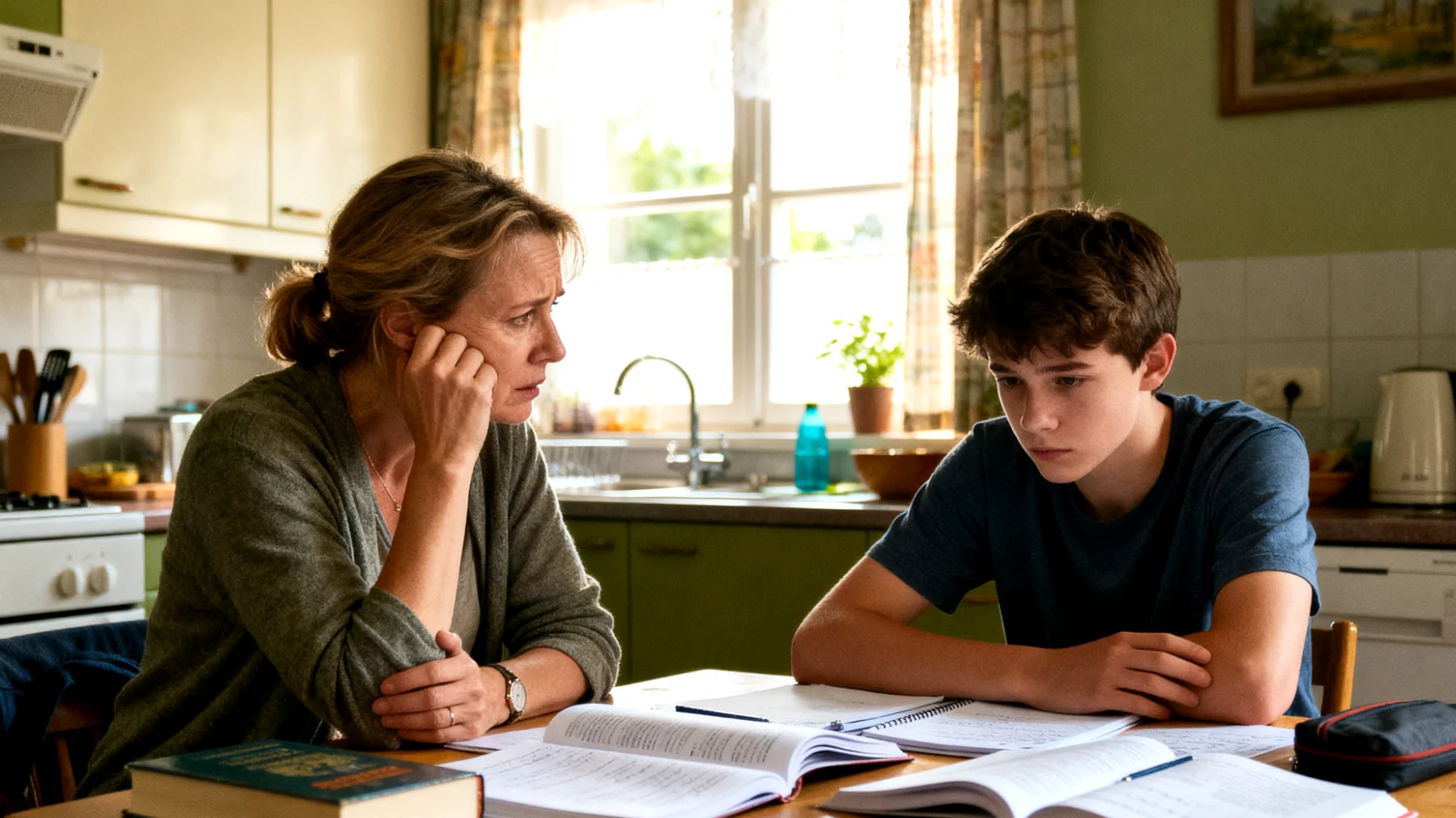 Die Mutter erlebt große Schwierigkeiten dabei, ihre jugendliche Tochter bzw. ihren jugendlichen Sohn für die Schule zu motivieren. Das Kind zeigt wenig Interesse am Lernen, vernachlässigt Hausaufgaben und wirkt gleichgültig gegenüber schulischen Leistungen. Die Mutter fühlt sich hilflos, weiß nicht, wie sie das Thema ansprechen soll, ohne Konflikte auszulösen, und macht sich zunehmend Sorgen um die schulische und berufliche Zukunft ihres Kindes."