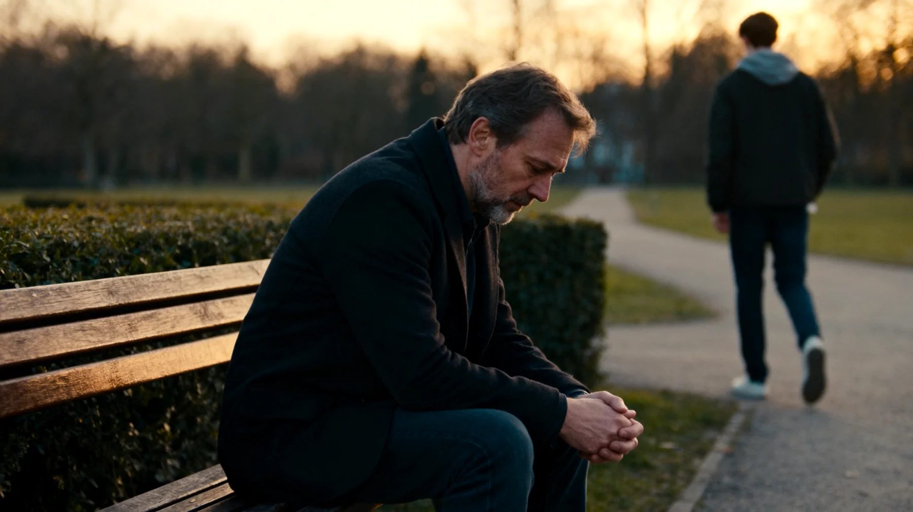 Der Vater eines jungen Erwachsenen leidet unter intensiven Schuldgefühlen, weil er glaubt, in der Vergangenheit nicht präsent genug gewesen zu sein – sei es aufgrund von Arbeit, persönlichen Schwierigkeiten oder familiären Umständen. Diese Schuldgefühle beeinflussen nun sein heutiges Verhalten: Er schwankt zwischen übermäßiger Nachgiebigkeit, dem Versuch, vergangene Fehler wiedergutzumachen, und einer emotionalen Blockade, die echte Verbindung verhindert."